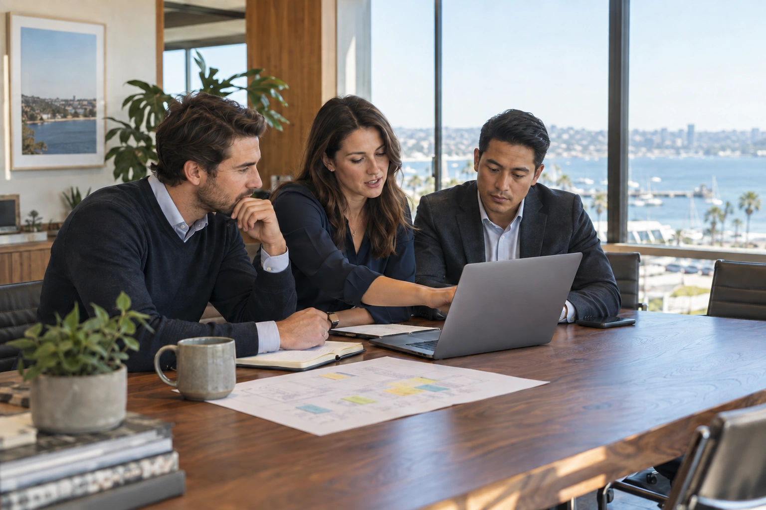 People working through ideas together